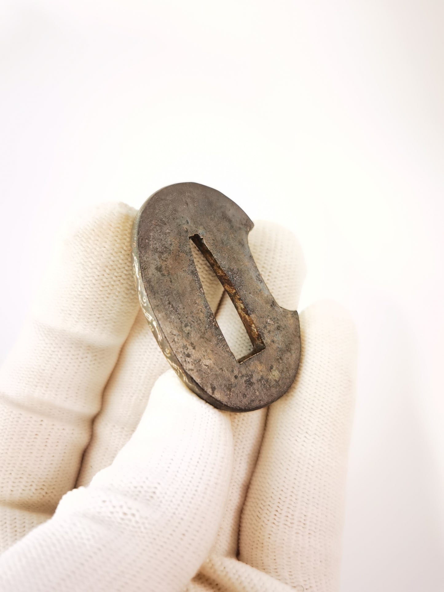 Japanese Rain Dragon Patterm Tsuba for Tanto Edo Period Antique A327