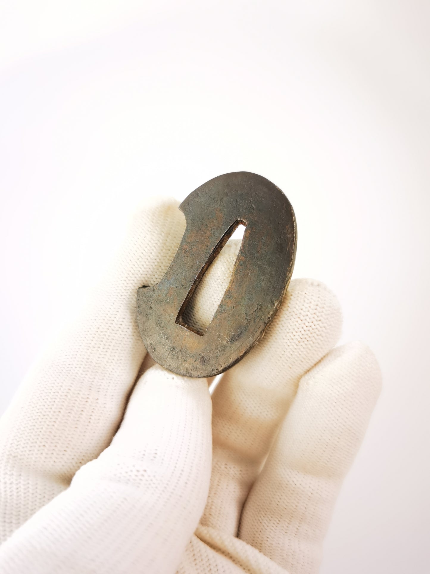 Japanese Rain Dragon Patterm Tsuba for Tanto Edo Period Antique A327