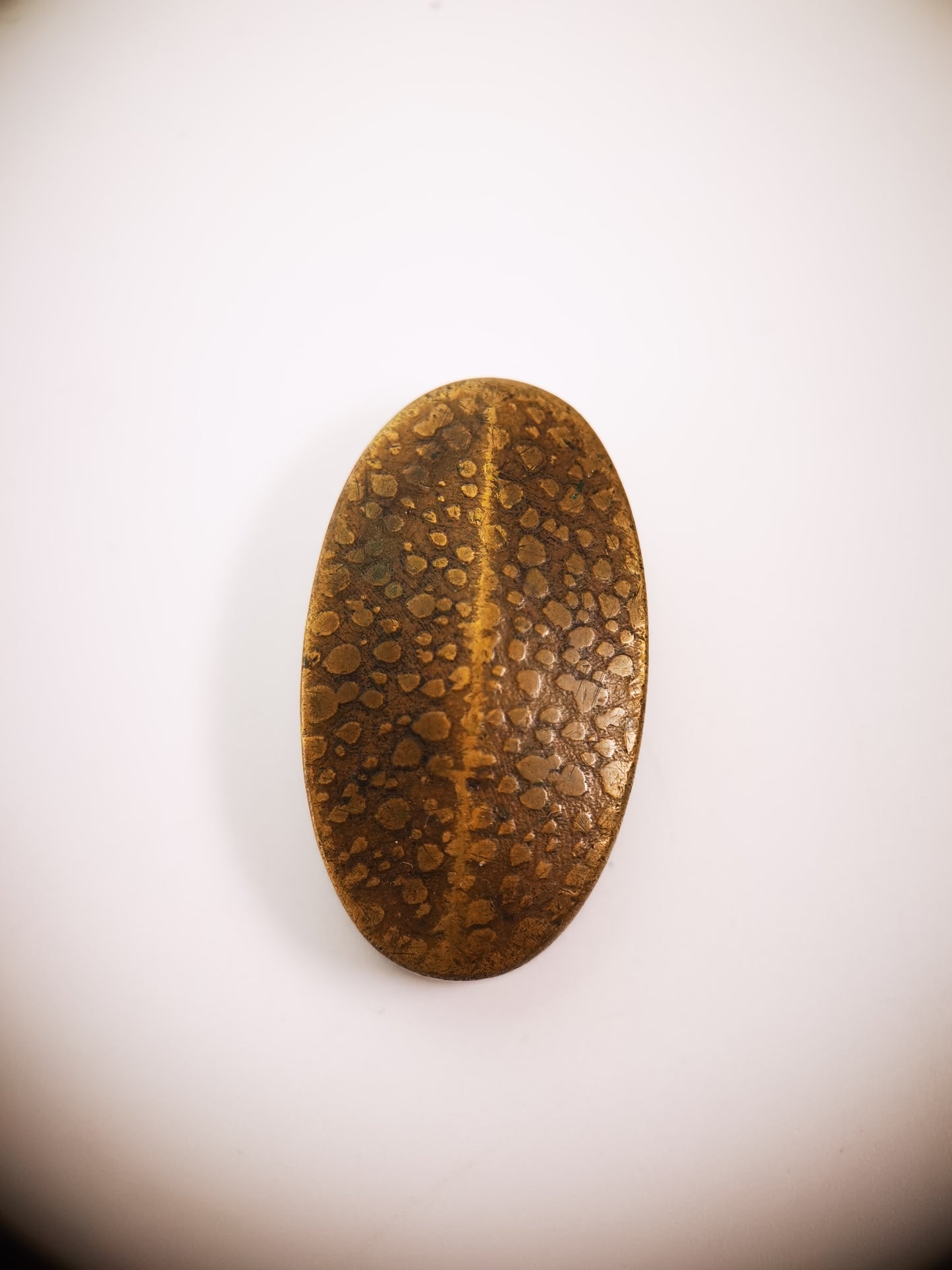 Japanese Bronze Stone Grain Texture Kojiri for Katana Wakziashi Edo Period Antique I024