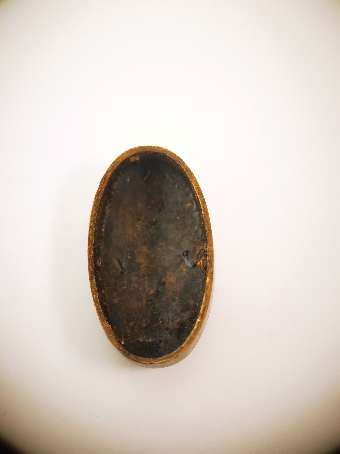 Japanese Bronze Stone Grain Texture Kojiri for Katana Wakziashi Edo Period Antique I024