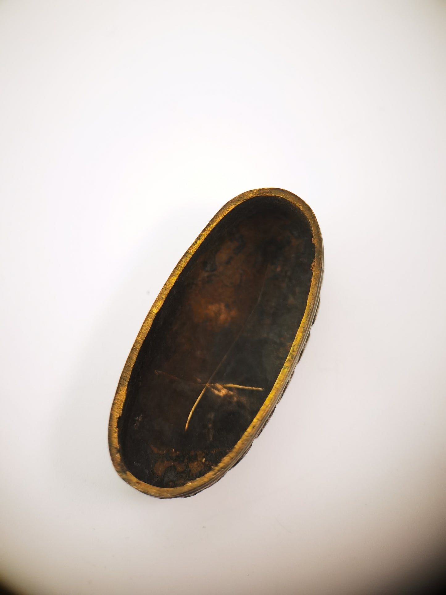 Japanese Matsushiro-zu (Pine Castle Town) Motif Kojiri for Katana Wakziashi Edo Period Antique I025