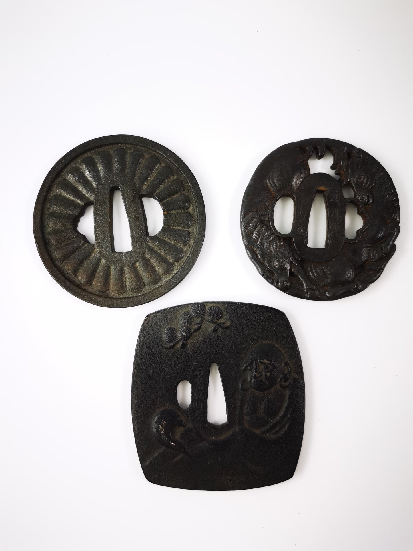 Japanese Type Three Special offer Big Tsuba for Katana and Wakziashi, A332