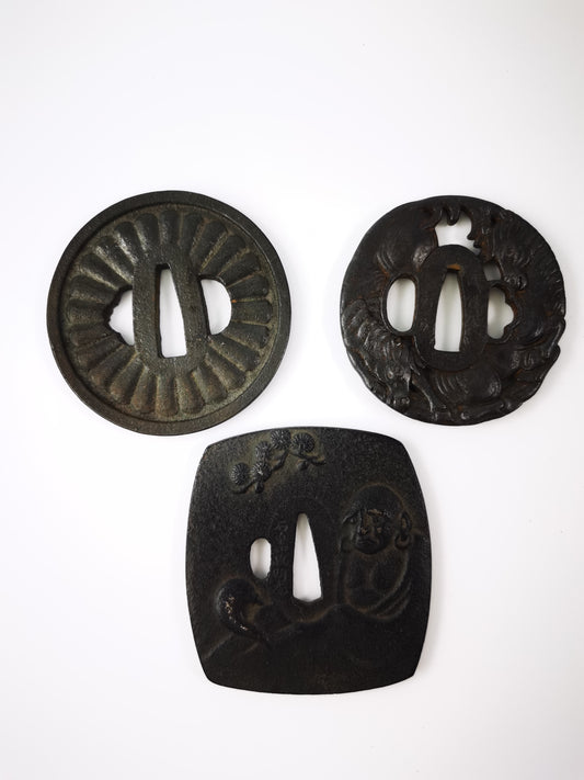 Japanese Type Three Special offer Big Tsuba for Katana and Wakziashi, A332