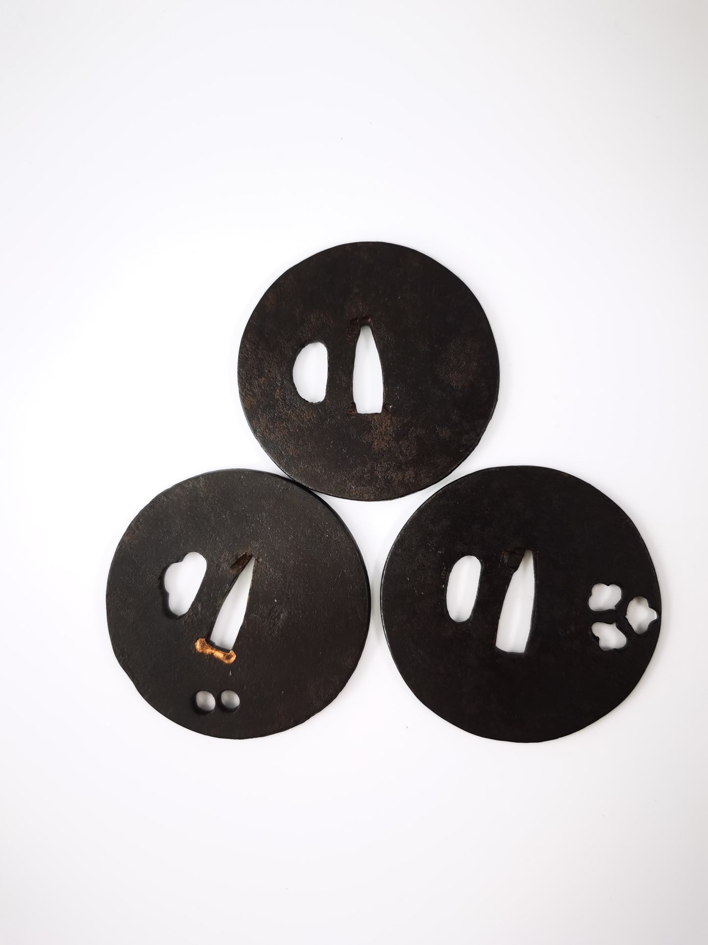 Japanese Type Three Special offer Tsuba for Katana and Wakziashi Edo Period Antique A333