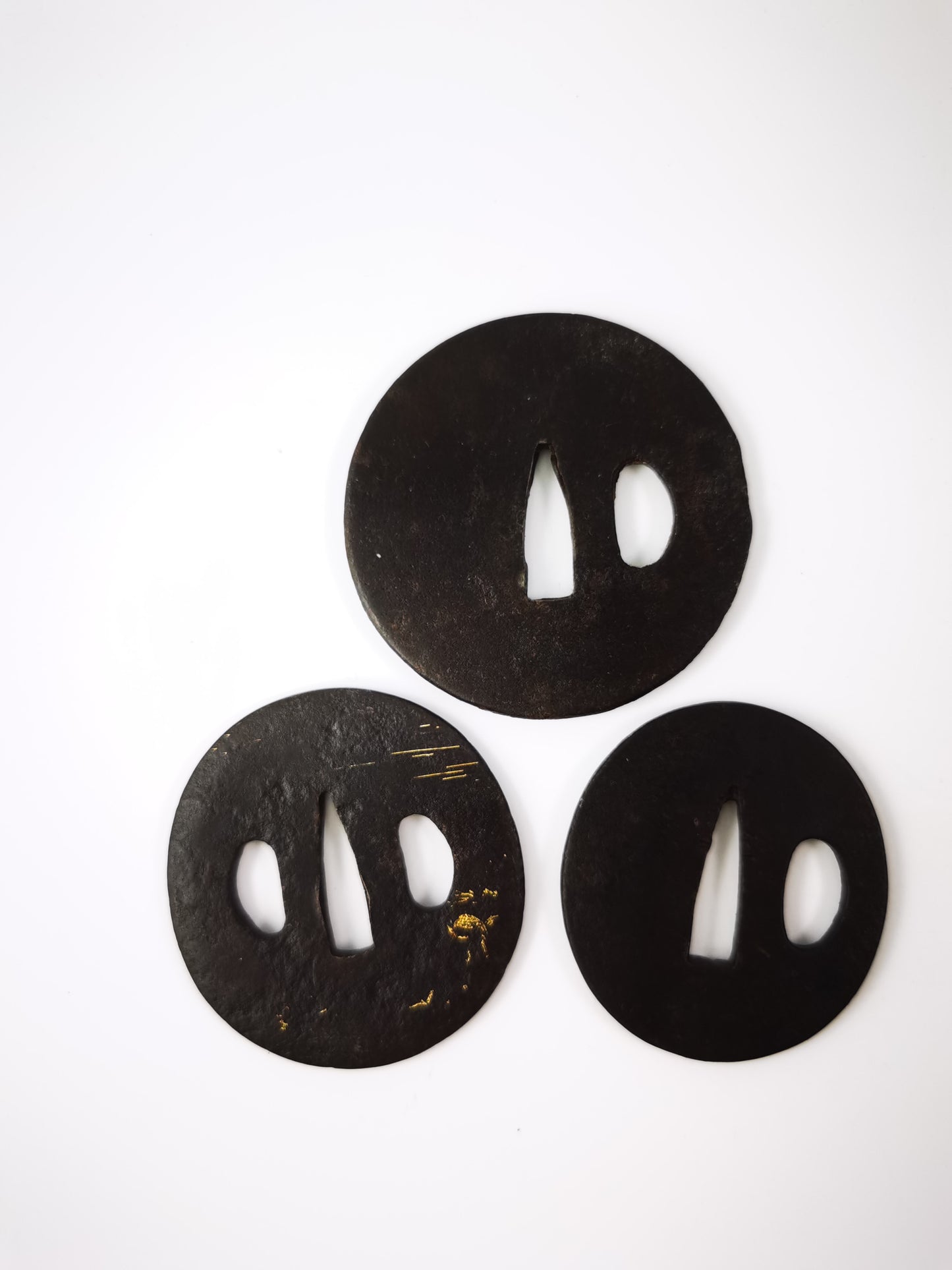 Japanese Type Three Special offer Tsuba for Wakziashi and Tanto Edo Period A334