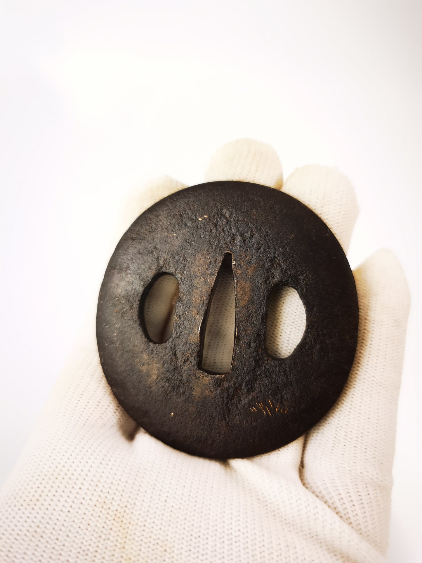 Japanese Type Three Special offer Tsuba for Wakziashi and Tanto Edo Period A334