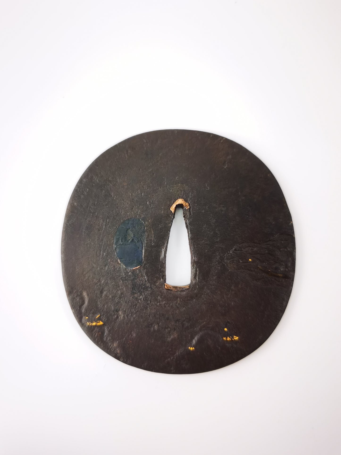 Japanese Crescent Moon Over Mountains & Sea Tsuba for  Katana Edo Period Antique A344