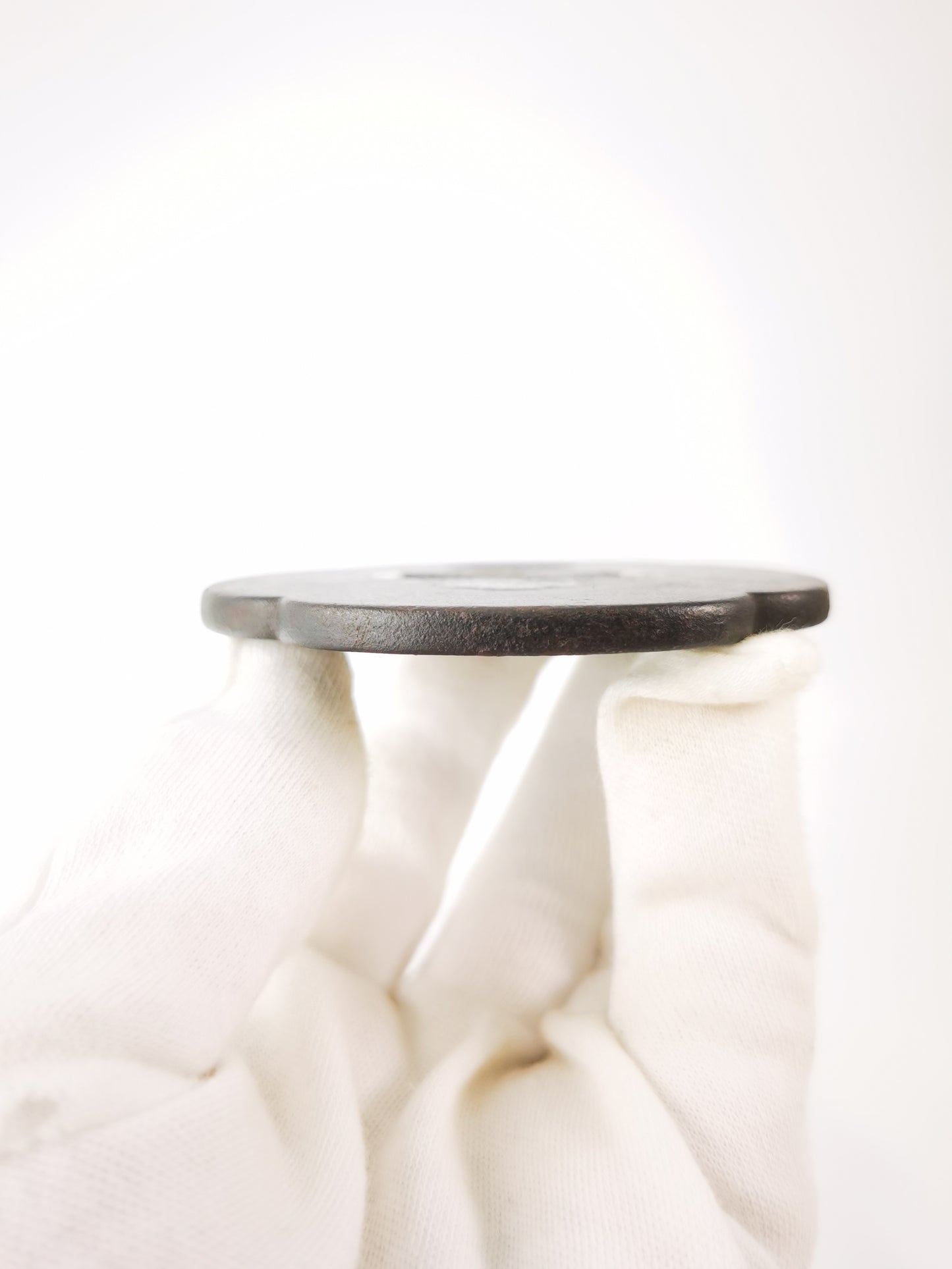 Japanese Plain Tsuba with Patinated Copper Base  Tsuba for Tanto Edo Period A356