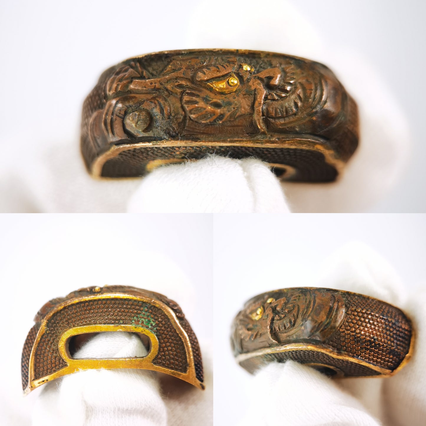 Japanese Cloud Dragon Motif 6-Piece Set for Tachi and Hand-Tachi Edo Period Antique E014