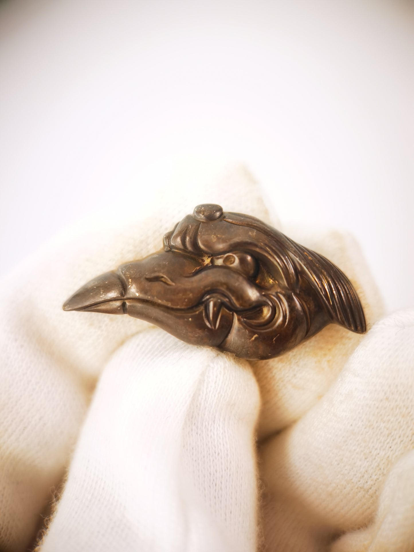 Japanese Tengu Pattern Menuki for Katana wakziashi , Y188