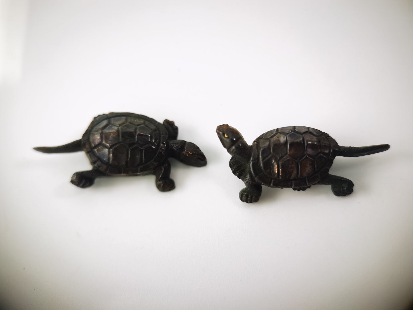Japanese Small Turtles Pattern Menuki for Katana Wakziashi Edo Period Antique C118