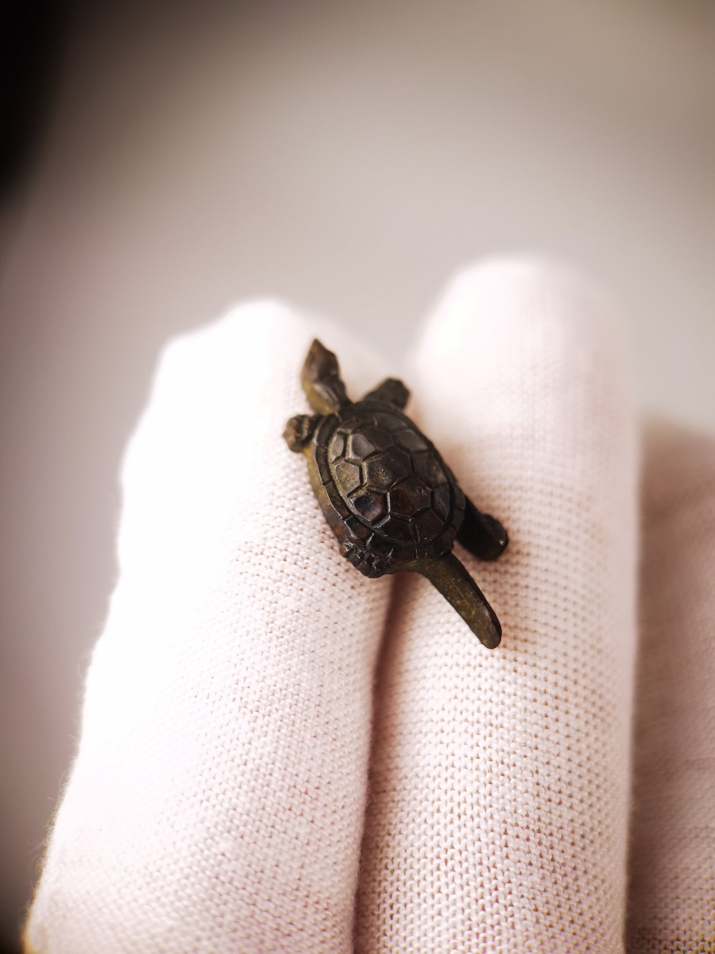 Japanese Small Turtles Pattern Menuki for Katana Wakziashi Edo Period Antique C118