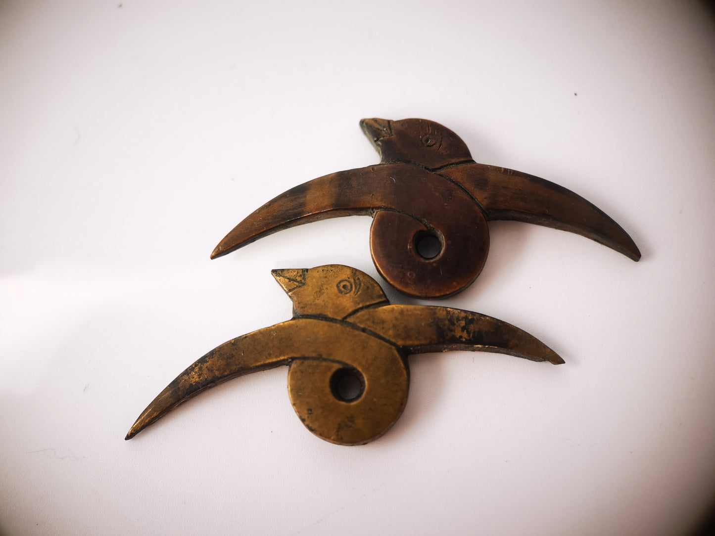 Japanese Tied Geese Family Crest Menuki for Katana Wakziashi Edo Period Antique C120