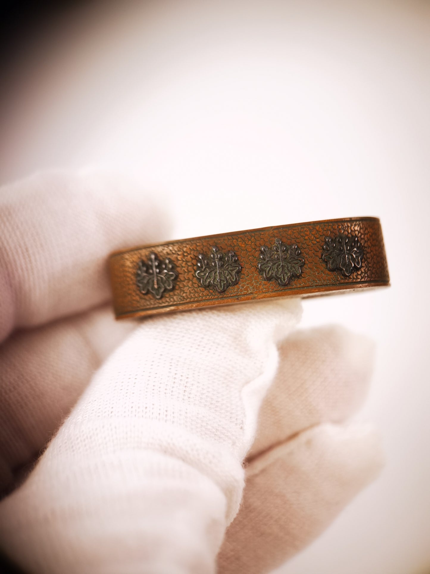 Japanese Kiri Pattern Single Fuchi for Katana Wakziashi Edo Period Antique F214