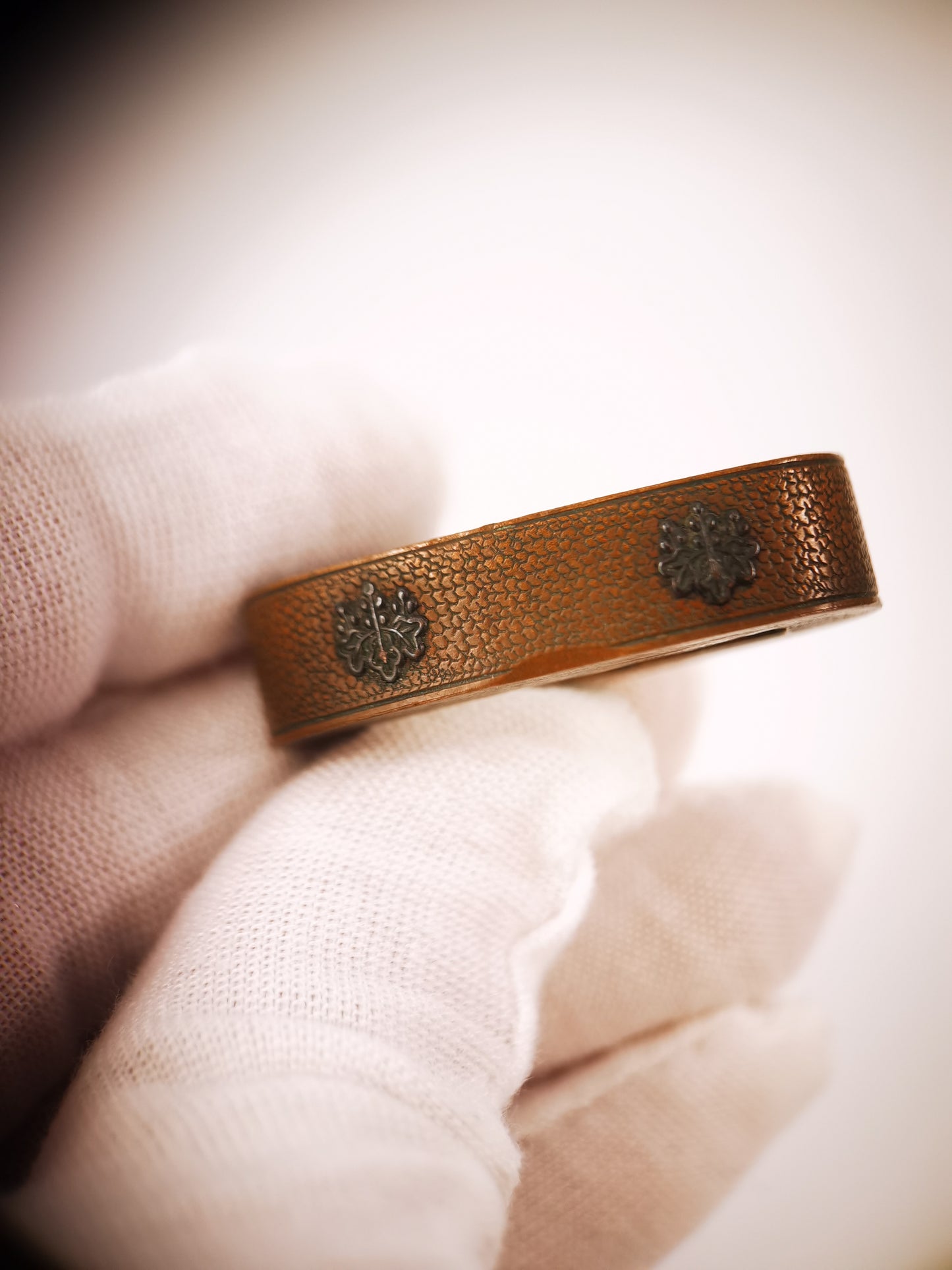 Japanese Kiri Pattern Single Fuchi for Katana Wakziashi Edo Period Antique F214