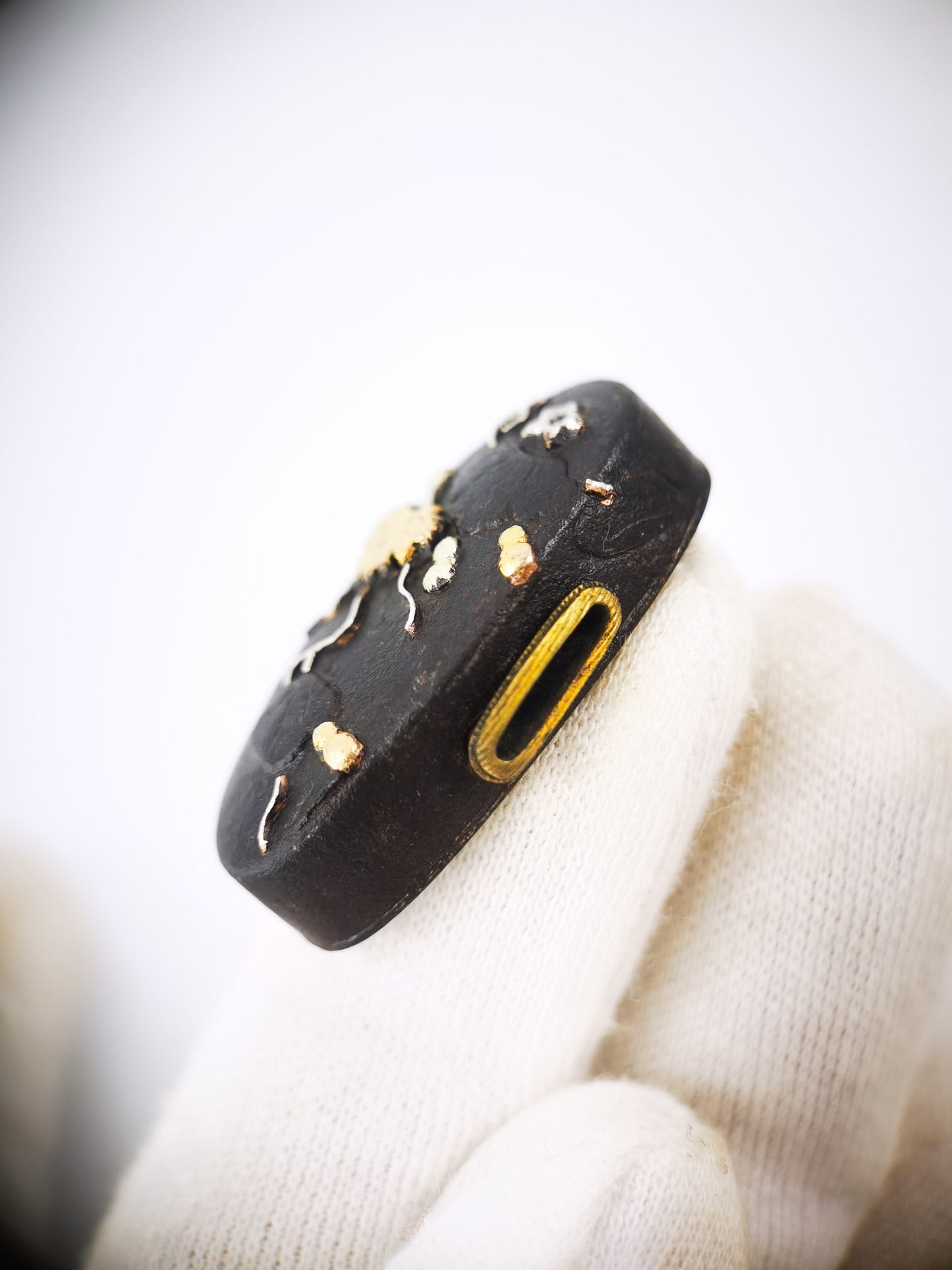 Japanese Gourd Pattern Fuchi and Kashira for Katana Wakziashi Edo Period Antique B176