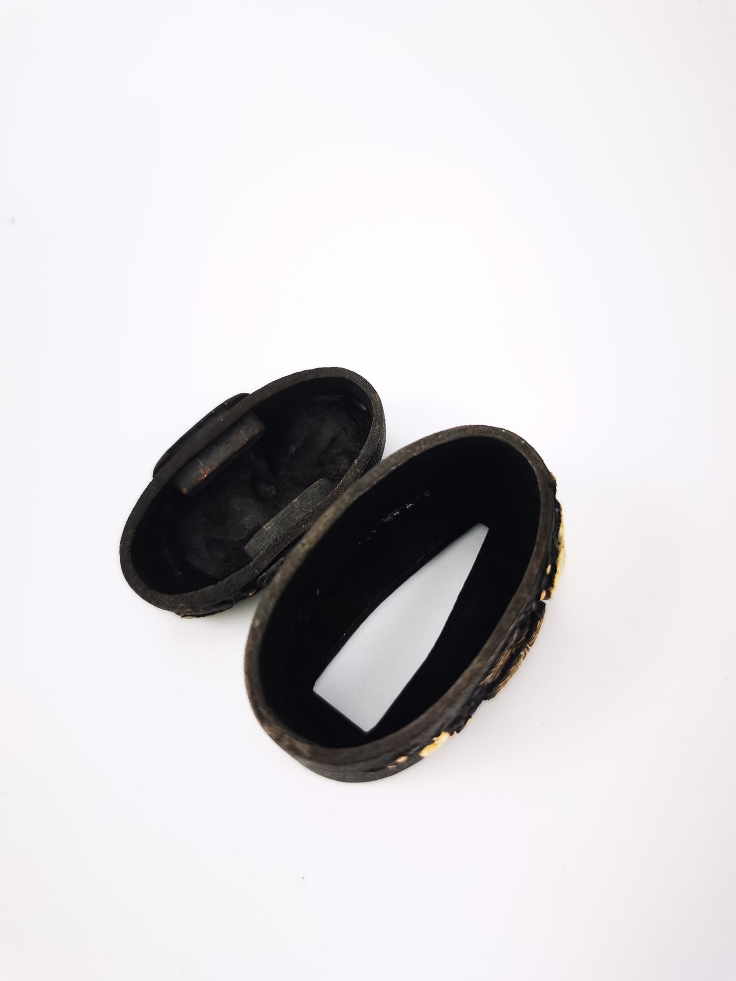 Japanese Sunflower Leaf & Bee Pattern Fuchi and Kashira for Katana Wakziashi Edo Period Antique B177