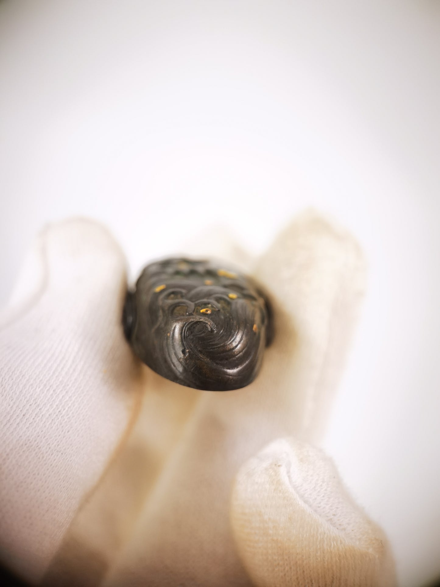 Japanese Wave Pattern Fuchi and  Kashira for Katana Wakziashi Edo Period Antique B179