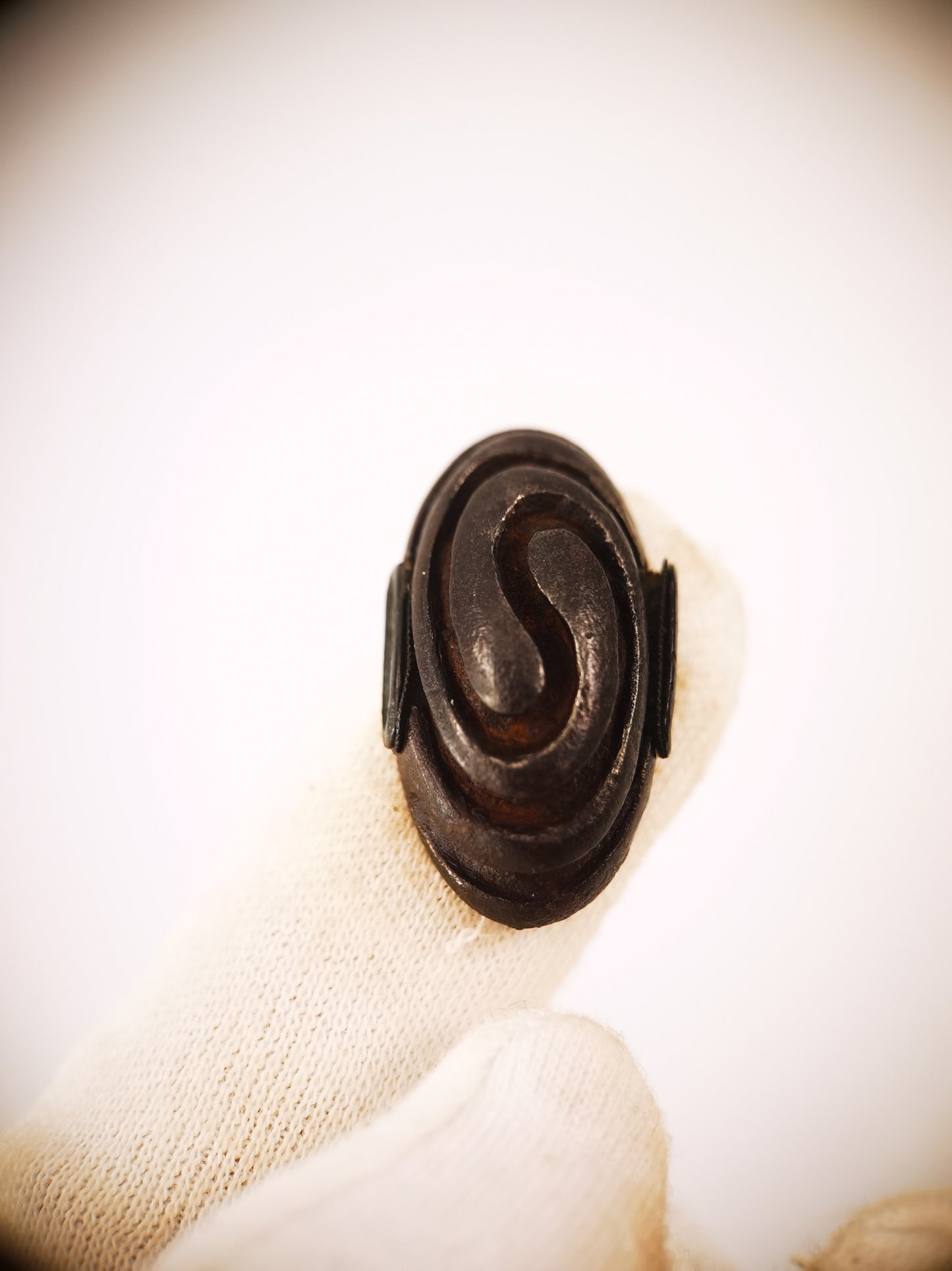 Japanese Mountain path grain Fuchi Kashira for Katana Wakziashi EdoPeriod B180