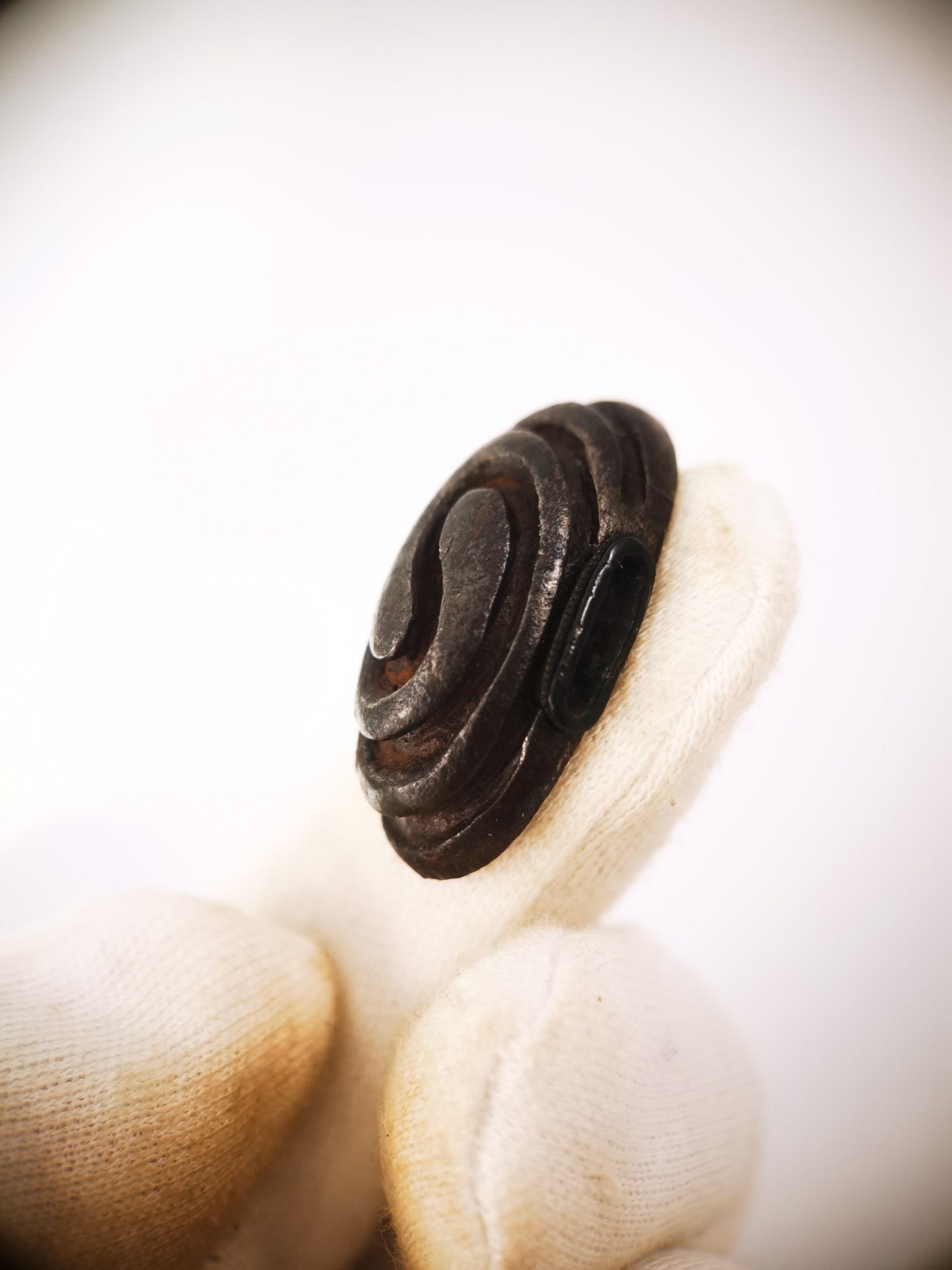 Japanese Mountain path grain Fuchi Kashira for Katana Wakziashi EdoPeriod B180