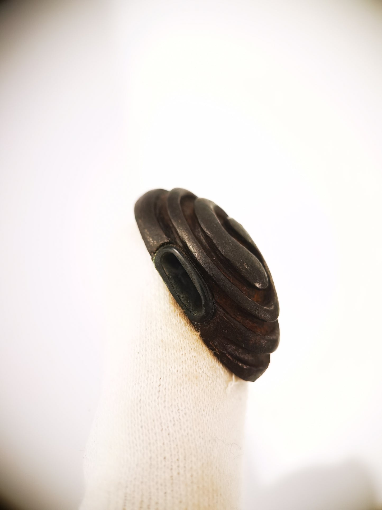 Japanese Mountain path grain Fuchi Kashira for Katana Wakziashi EdoPeriod B180