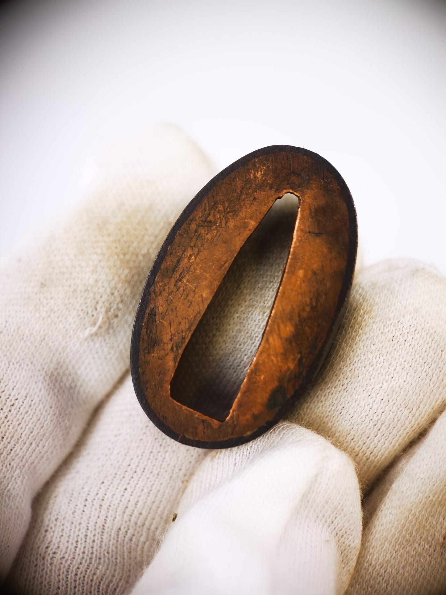 Japanese Mountain path grain Fuchi Kashira for Katana Wakziashi EdoPeriod B180
