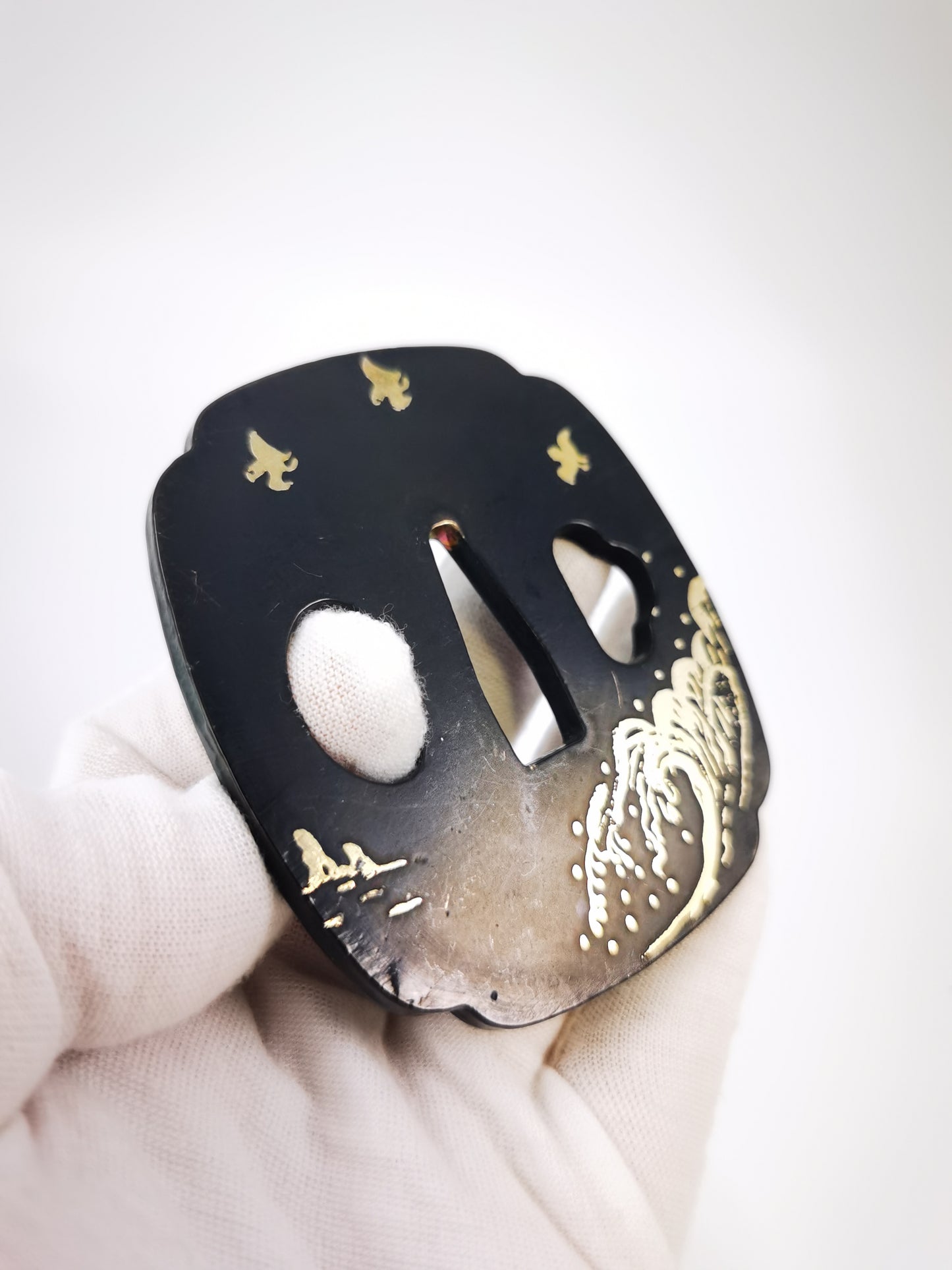 Japanese Wave & Chidori Pattern Tsuba for Katana and Wakziashi X030