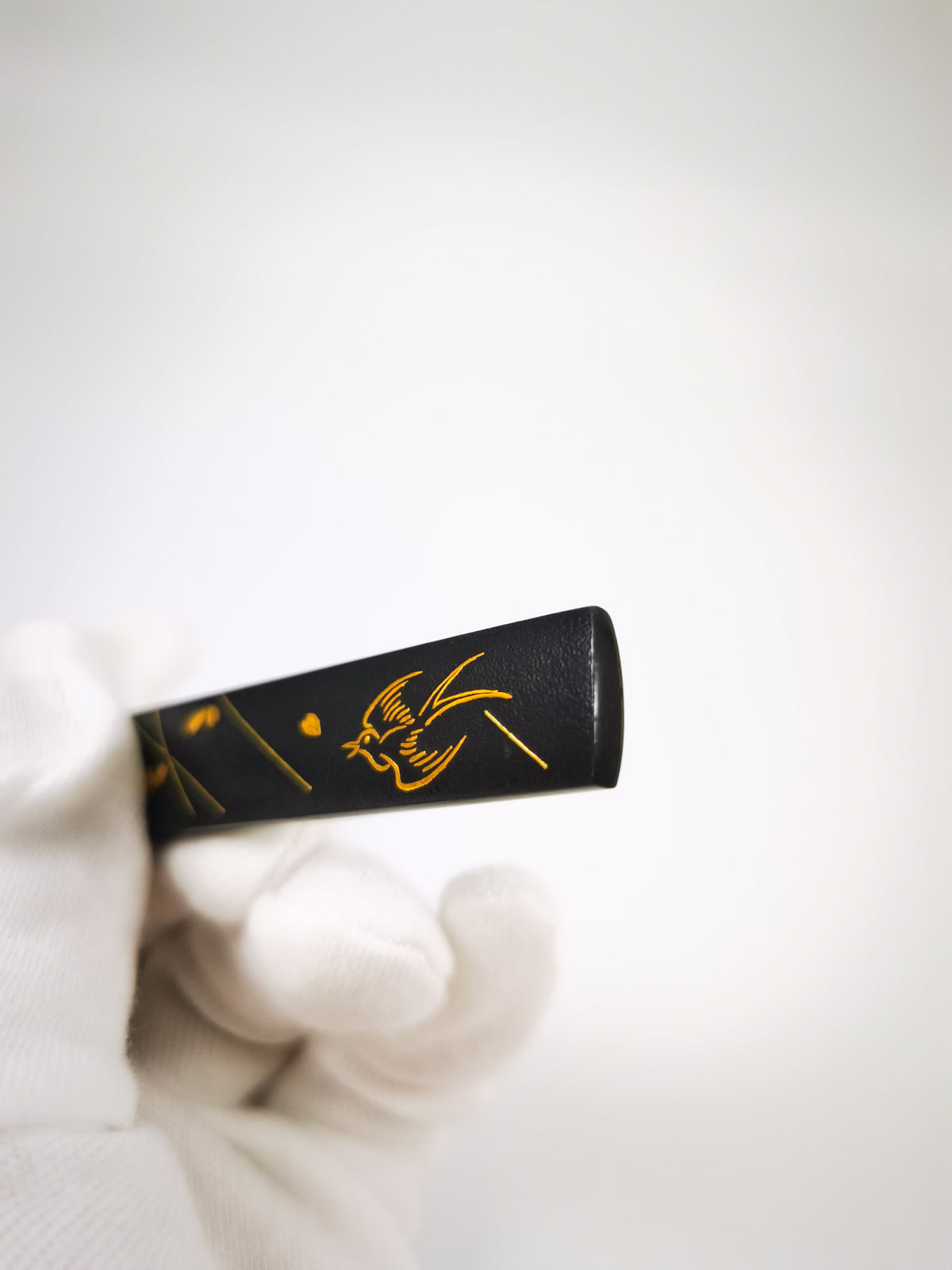 Japanese Sword Fitting Swallow motif kozuka for Wakzaishi and Tanto Edo Period Antique D150