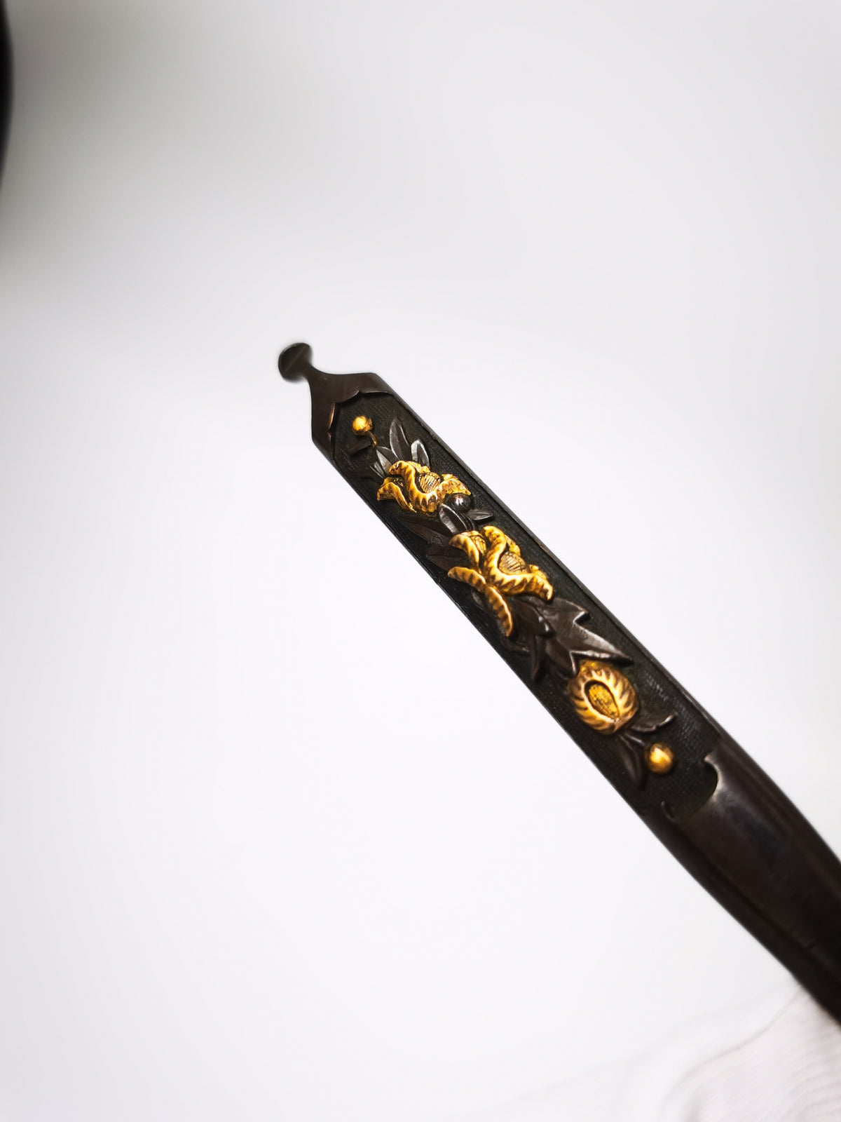 Japanese Sword Fitting Peony Motify Kogai for Wakzaishi and Tanto Edo Period Antique D154