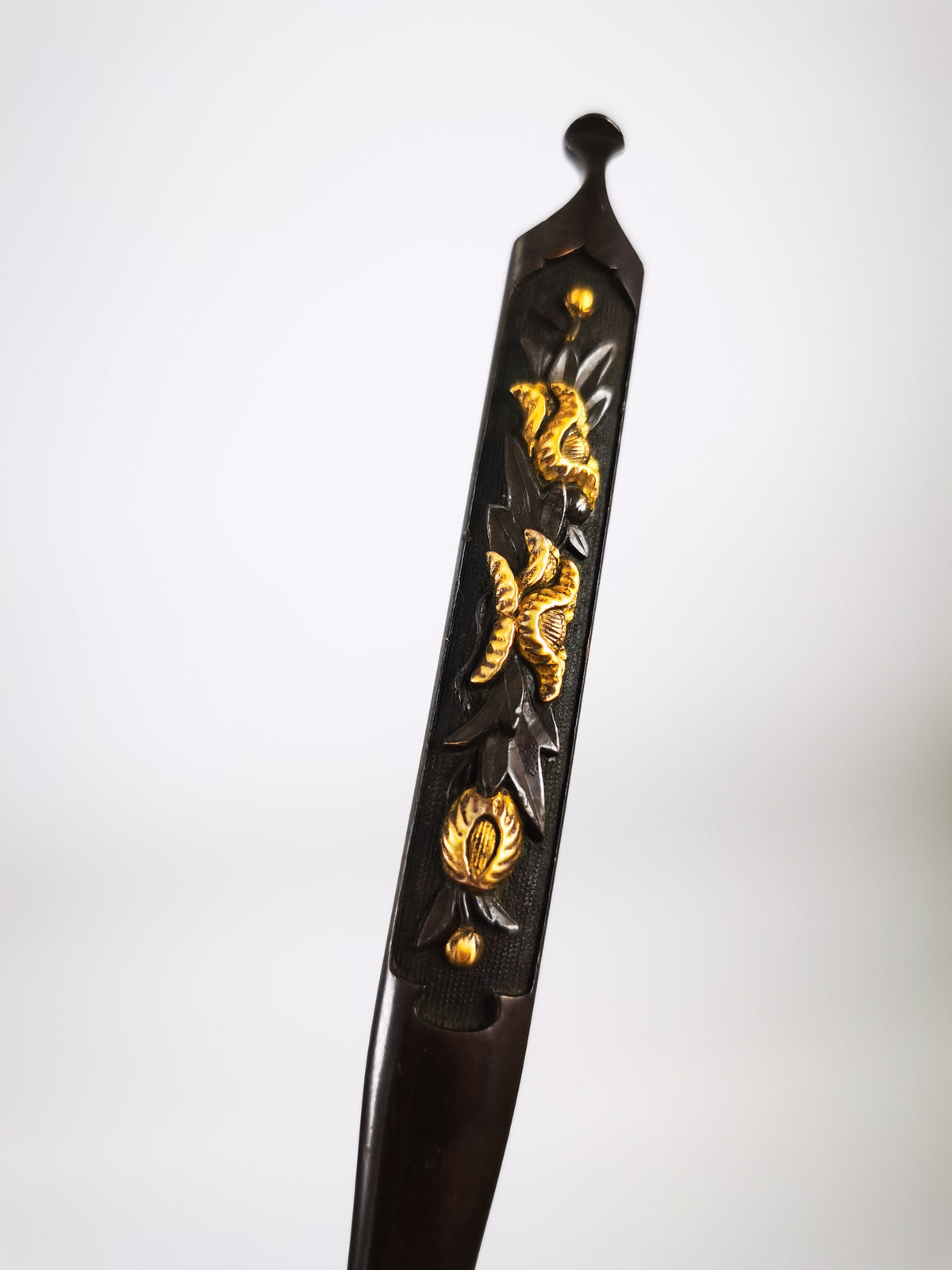Japanese Sword Fitting Peony Motify Kogai for Wakzaishi and Tanto Edo Period Antique D154